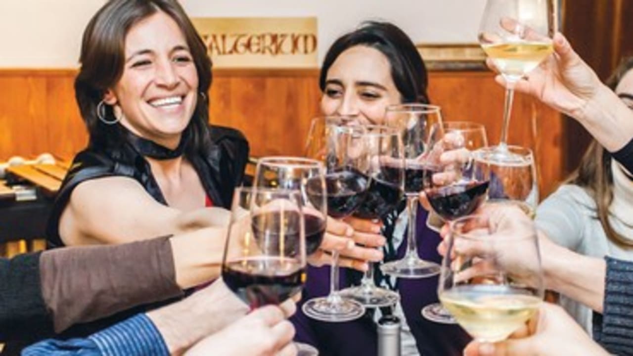 Guests and hosts in Barcelona raise a toast 370