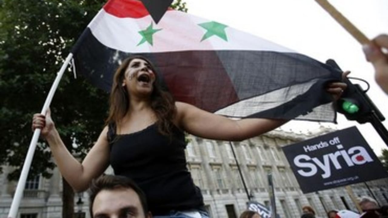 Protest against Syria attack in London 370
