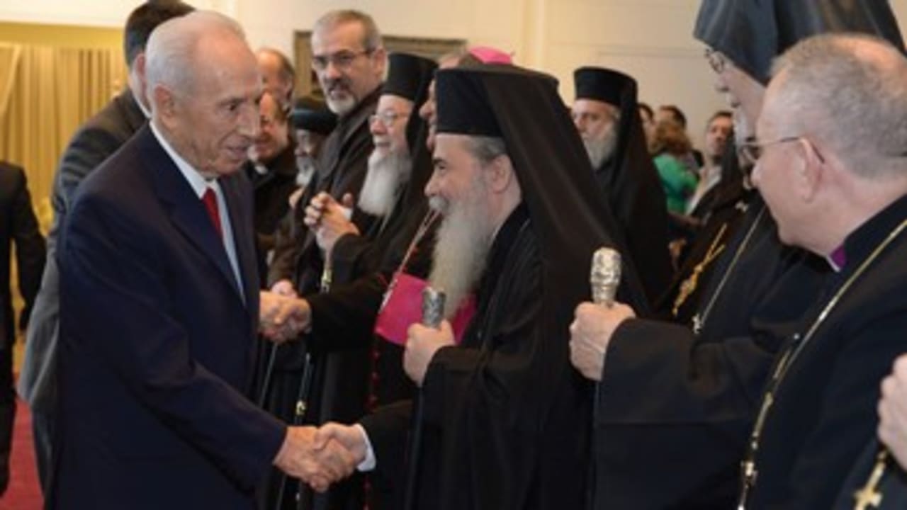President Shimon Peres with Theophilos III.