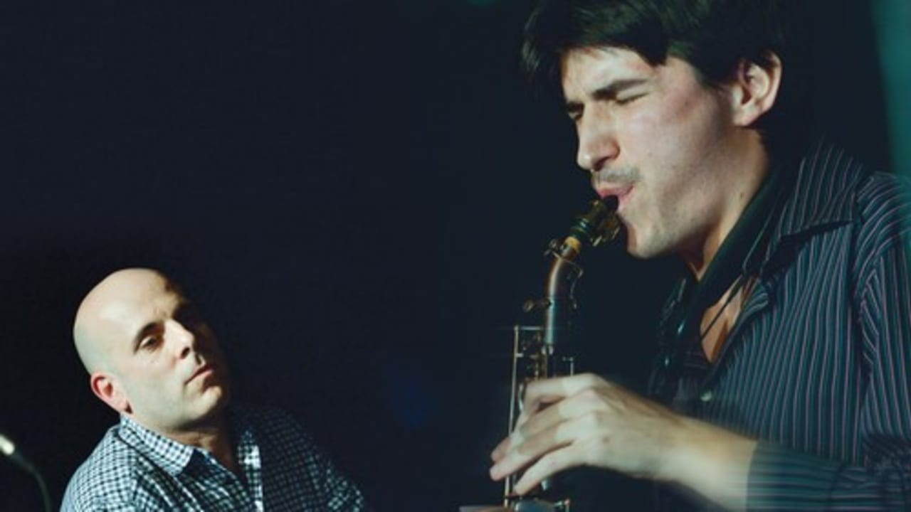 Niogi saxophonist Omri Abramov (right) seen here with pianist Guy Shkolnik.