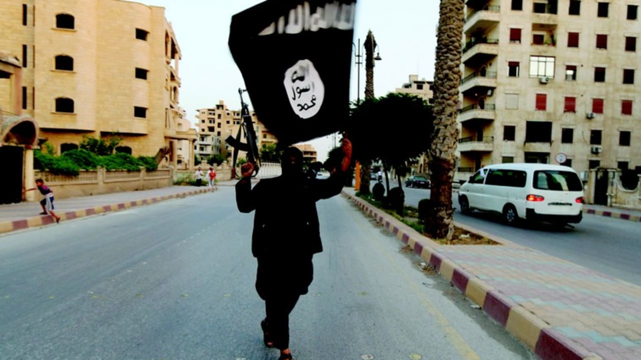 Partisan islamiste à Raqqa en Syrie