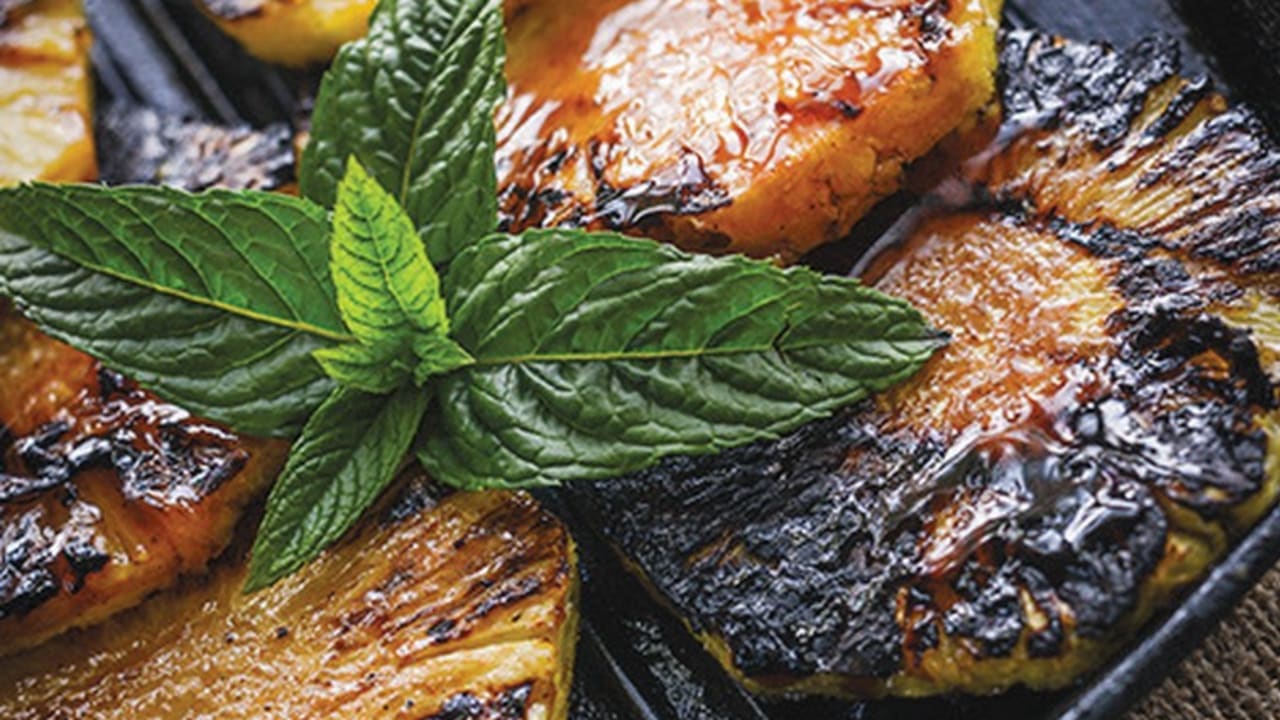 Grilled pineapple