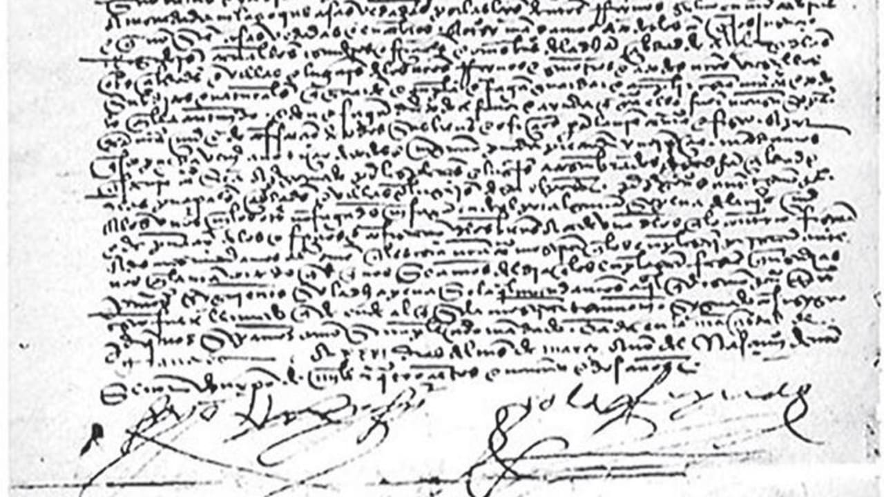 A signed copy of the edict of expulsion from Spain in 1942.