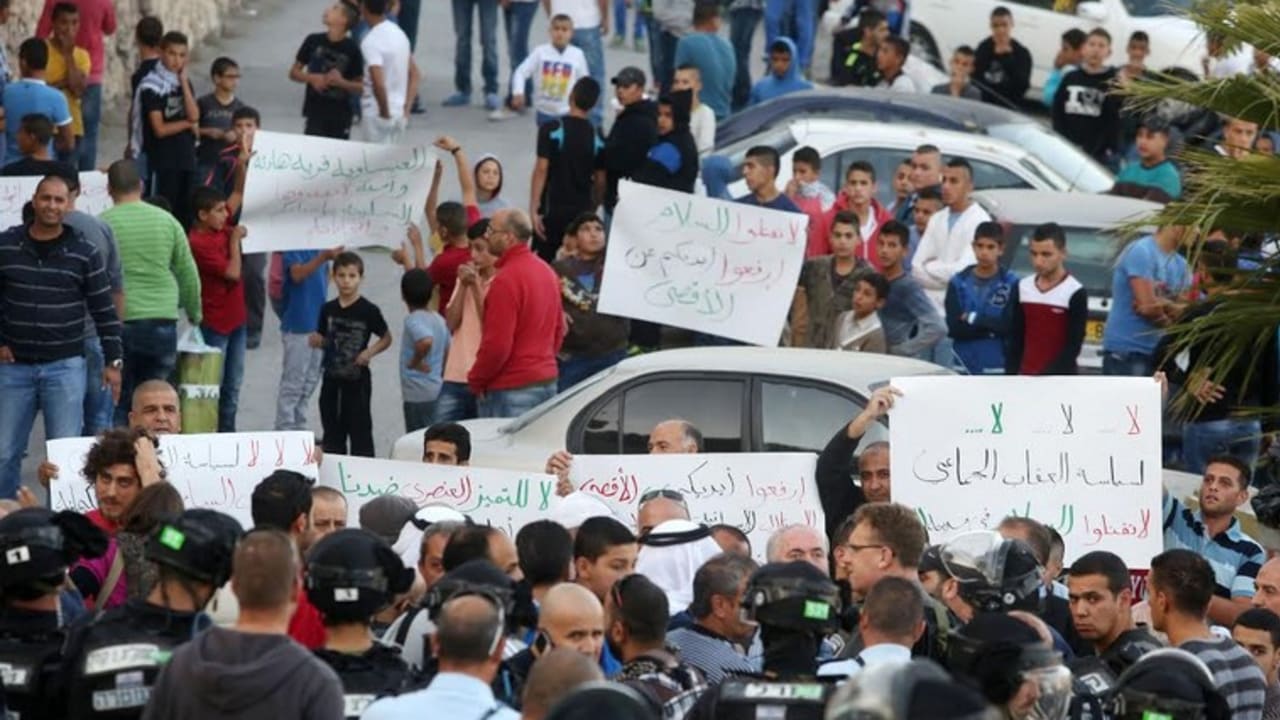 Protests in Isawiya, the Arab village and neighborhood in Jerusalem