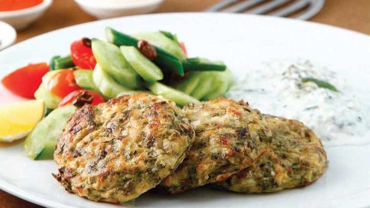 Leek and feta patties