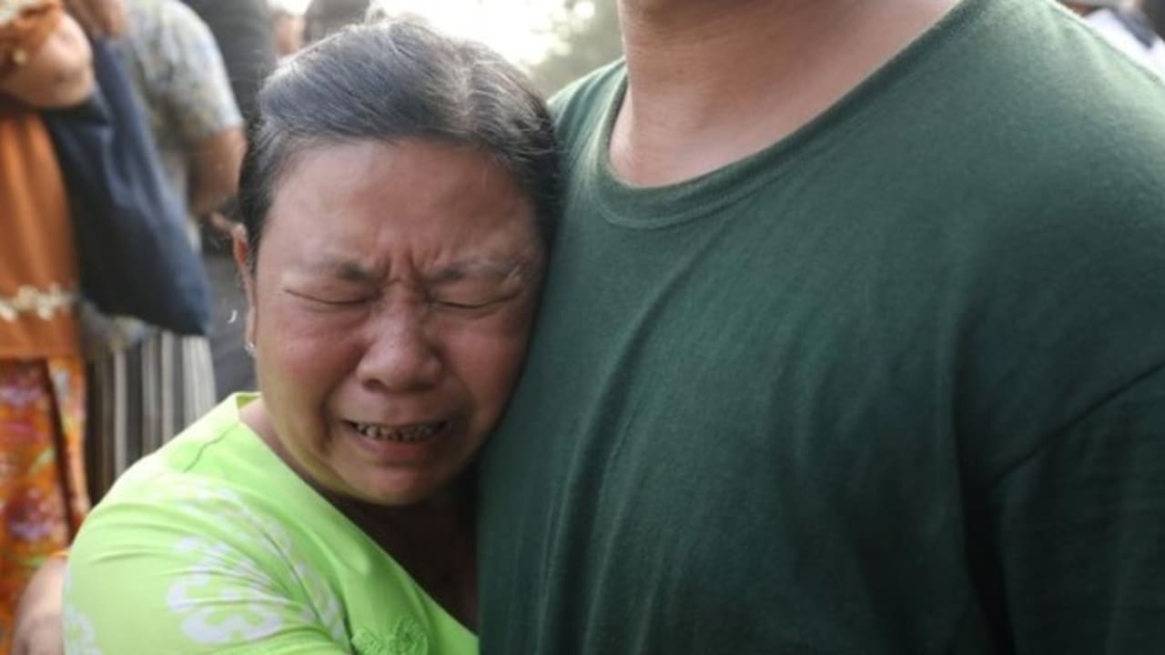 Prisoners reunite with family outside of Insein prison to mark Myanmar's new year amnesty announced by Myanmar's President Win Myint in Yangon, Myanmar April 17, 2019.