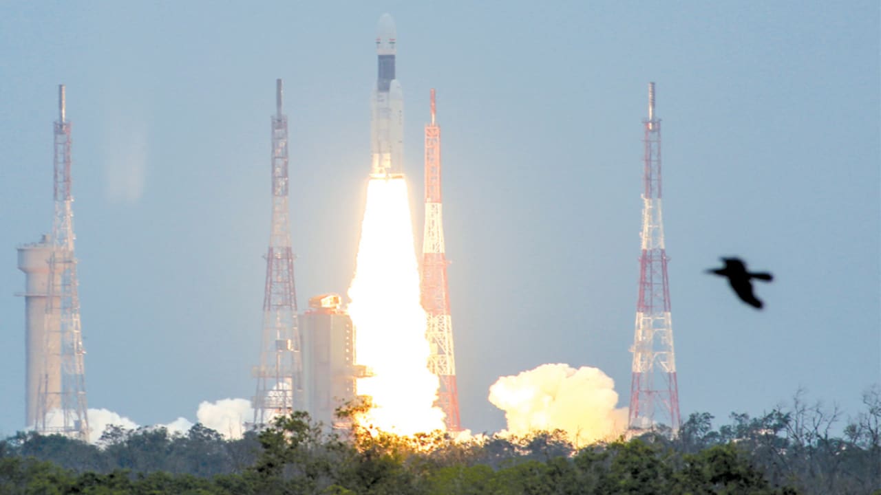 INDIA’S GEOSYNCHRONOUS Satellite Launch Vehicle Mk III-M1 blasts off carrying ‘Chandrayaan-2,’ from the Satish Dhawan Space Centre at Sriharikota on July 22.