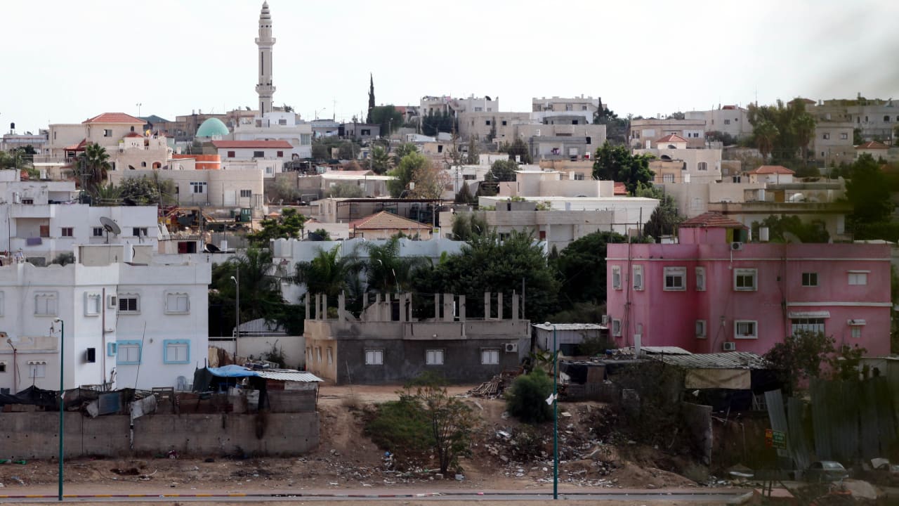 The Bedouin settlement of Rahat, South District of Israel. Rahat is the largest Bedouin settlement in Israel, and the only one to have the status of city.October 31 2010.