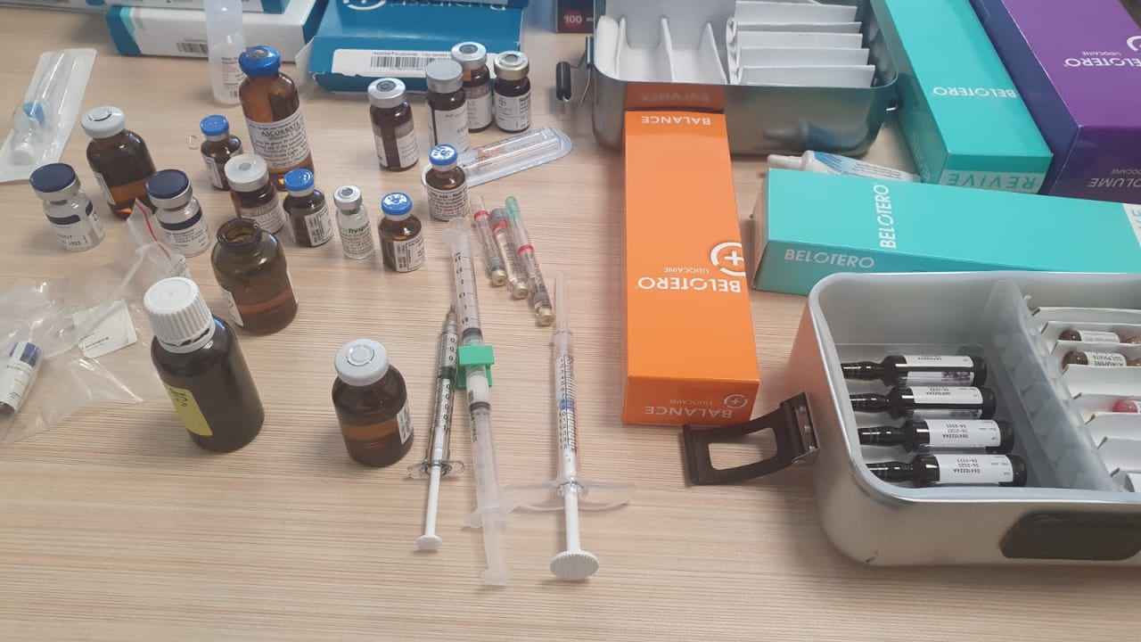 Substances found in Oren Cacholi's clinic as he was arrested on suspicion of impersonating a doctor.