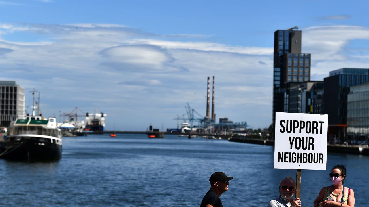 A PORT in Dublin earlier in June – where many of the book’s main events take place. 