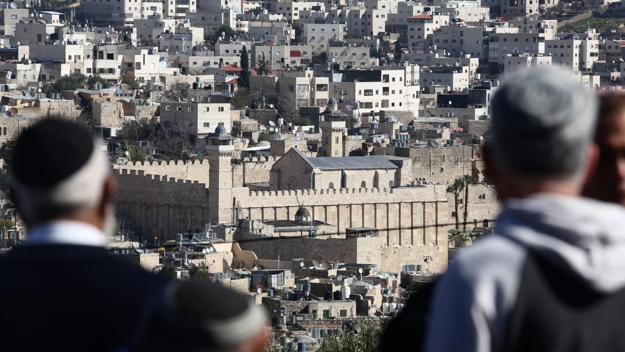  A view of the Tomb of the Patriarchs in Hebron.