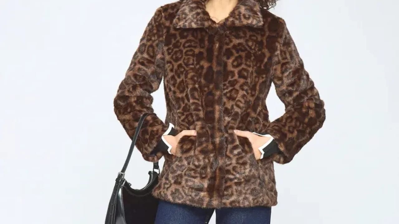 Renuar, leopard-print fur coat, NIS 299.90