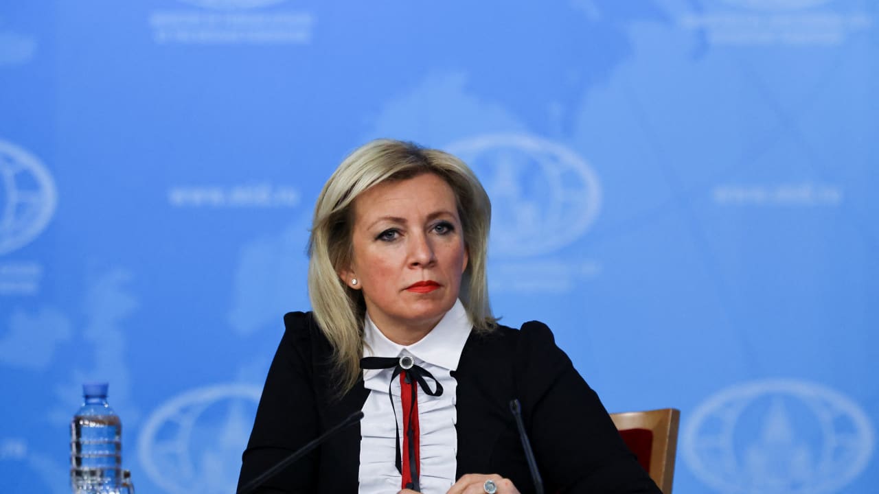 Spokesperson of Russia's Foreign Ministry Maria Zakharova attends the annual press conference held by Foreign Minister Sergei Lavrov in Moscow, Russia, January 14, 2025.