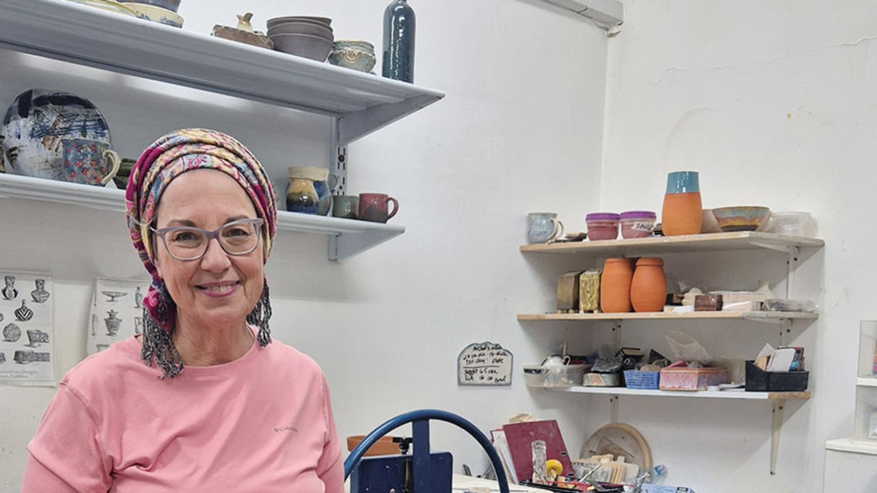 WORKING OUT of the Talpaz Ceramic Studio in the Saltiel Community Center, in Jerusalem’s Armon Hanatziv neighborhood. She gives classes there as well.