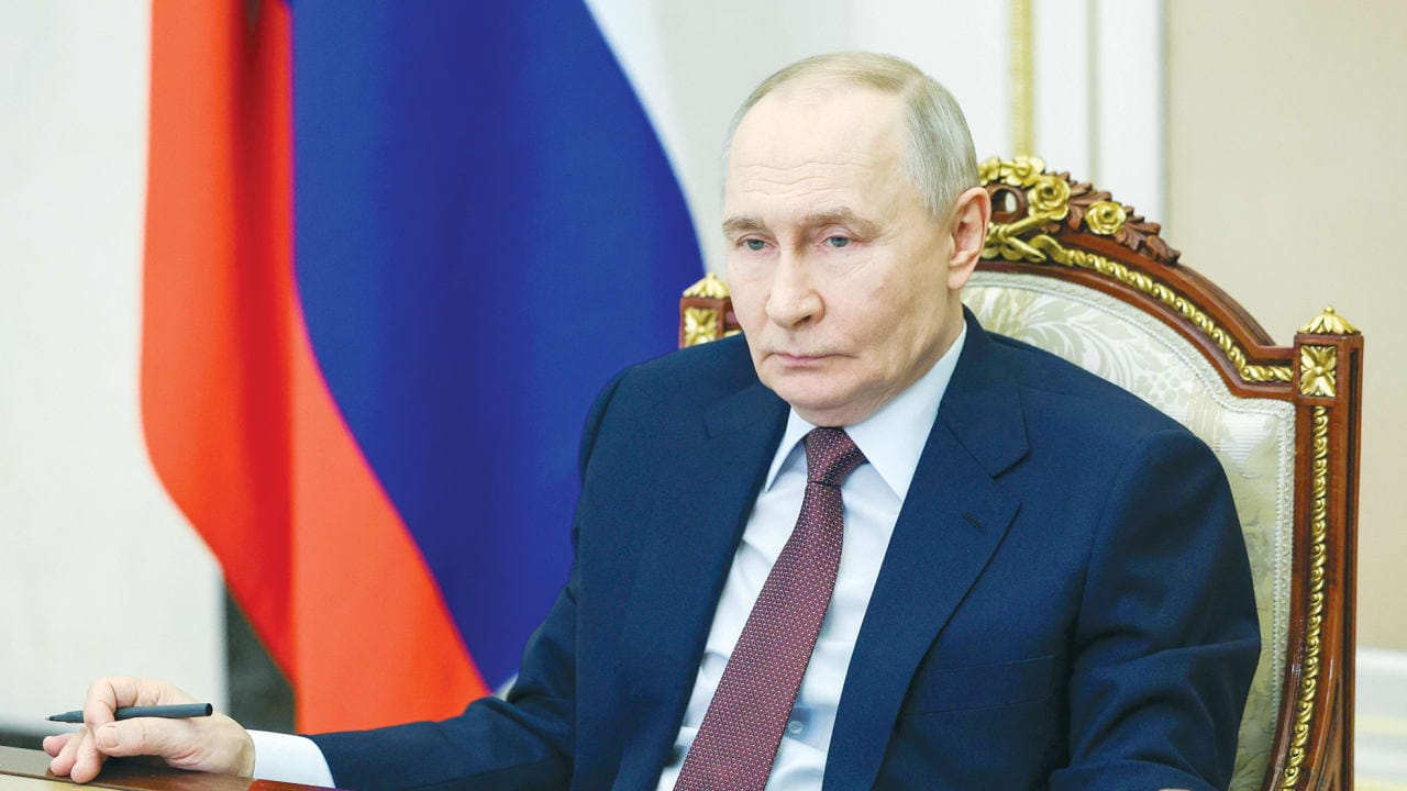ALMOST FOUR years into the Ukraine-Russia war, Russian President Vladimir Putin has proved the adage that Russia was not as weak as some thought, but not as strong as some assumed. Here, Putin chairs a meeting with members of the government via video link at the Kremlin, in Moscow last month.