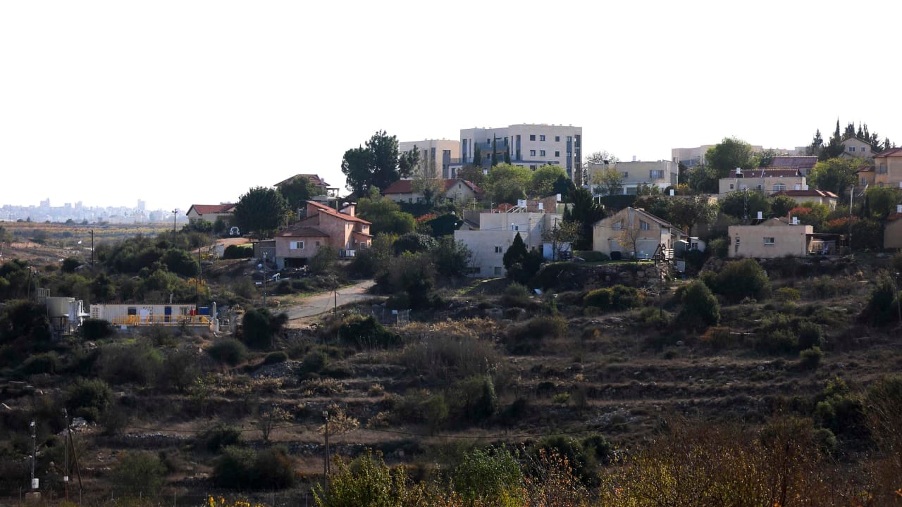 View of Karmei Tzur settlement north of Hebron, in the West Bank, November 24, 2025.