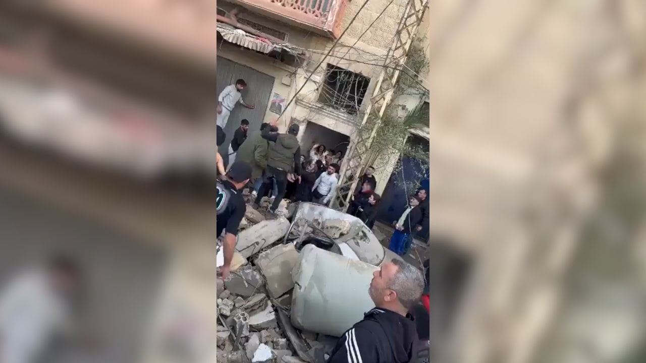 Three rescued after Lebanese apartment building collapses, fire breaks out