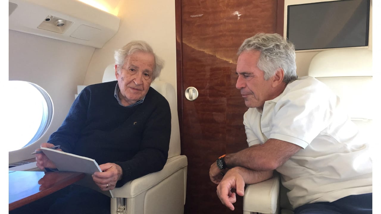 Philosopher Noam Chomsky is seen with late financier and convicted sex offender Jeffrey Epstein in this undated image from the U.S. Justice Department’s file released by House Oversight Committee Democrats in Washington, DC, US, on December 18, 2025. 