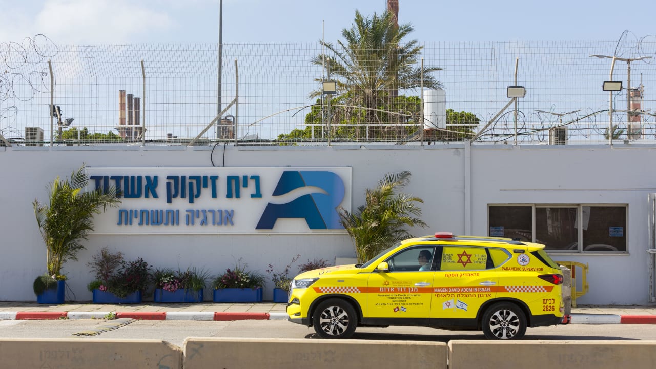The site of a hazardous materials accident at the Ashdod refinery, southern Israel. February 02, 2026. (photo credit: Liron Moldovan/Flash90)