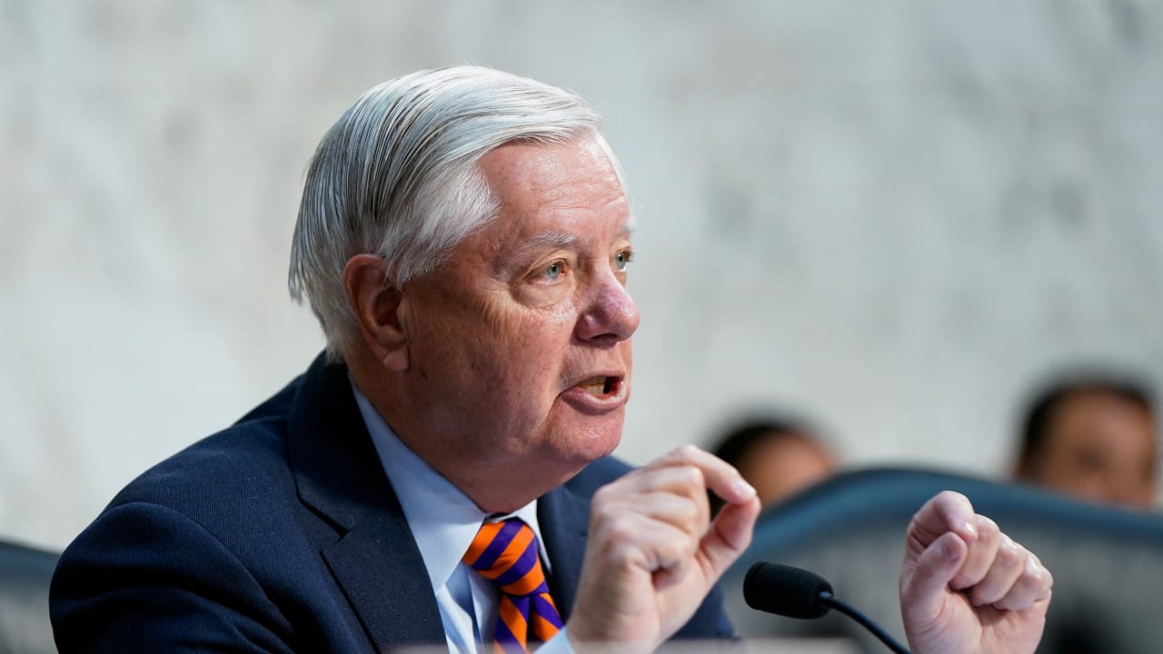 US Senator Lindsey Graham (R-SC) speaks during a US Senate Judiciary Privacy, Technology, and the Law Subcommittee hearing on oversight of telecommunications carriers in the wake of the January 6, 2021 attack on the U.S. Capitol, on Capitol Hill in Washington, DC, US, February 10, 2026.