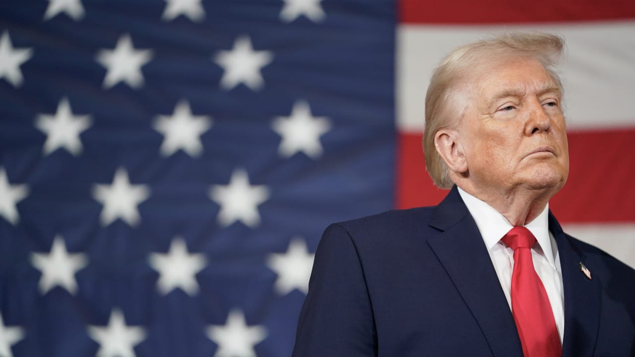 US President Donald Trump speaks during a visit to the Fort Bragg U.S. Army base on February 13, 2026 in Fort Bragg, North Carolina. Trump visited the base to honor special forces involved in the military operation in Venezuela in early 2026.