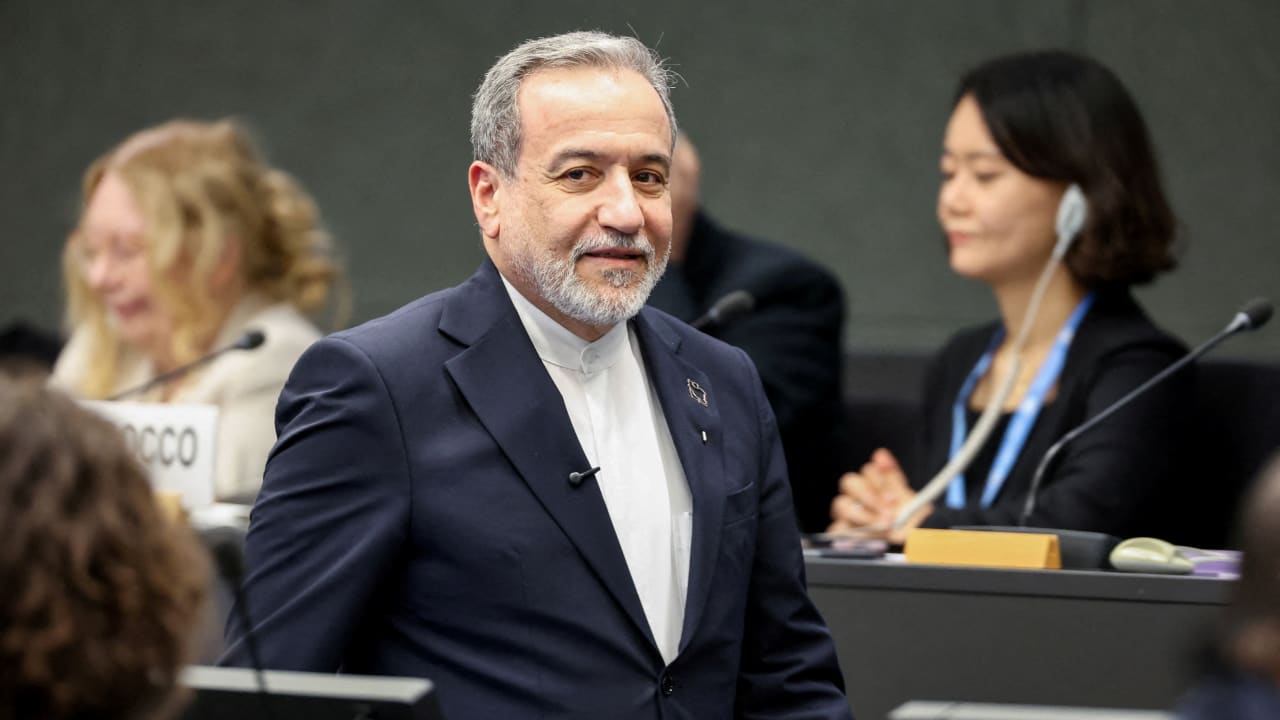 Iran's Foreign Minister Abbas Araghchi on the day he addresses a special session of the Conference on Disarmament at the United Nations, aside of US-Iran talks in Geneva, Switzerland, February 17, 2026. 