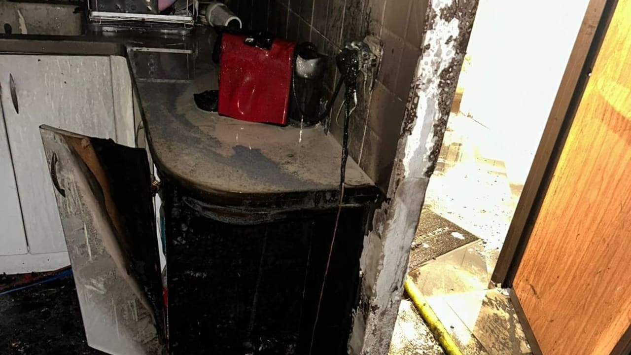 Damage from the fire that broke out in Tel Aviv on February 19, 2026.