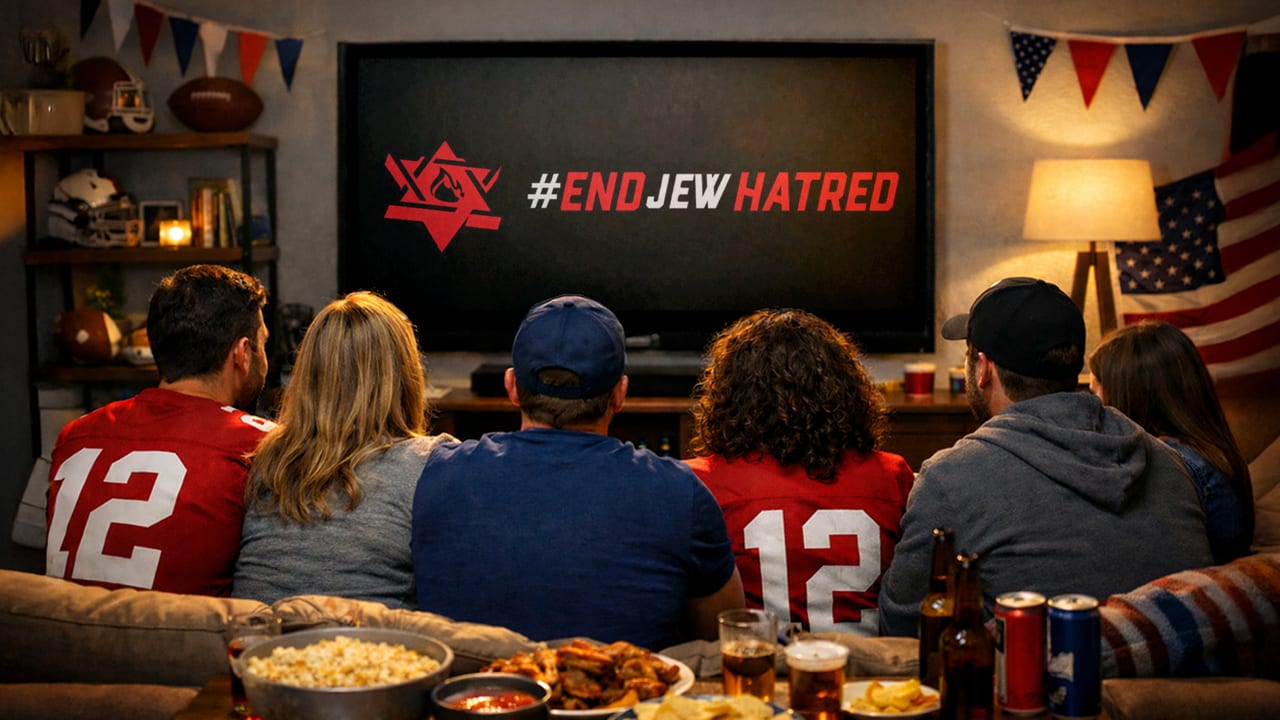 Football fans glued to the TV to watch the Super Bowl ads 