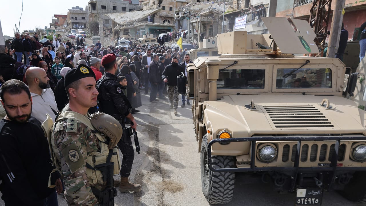 The Lebanese military secures the streets in Kfar Kila, southern Lebanon, February 8, 2026; illustrative.