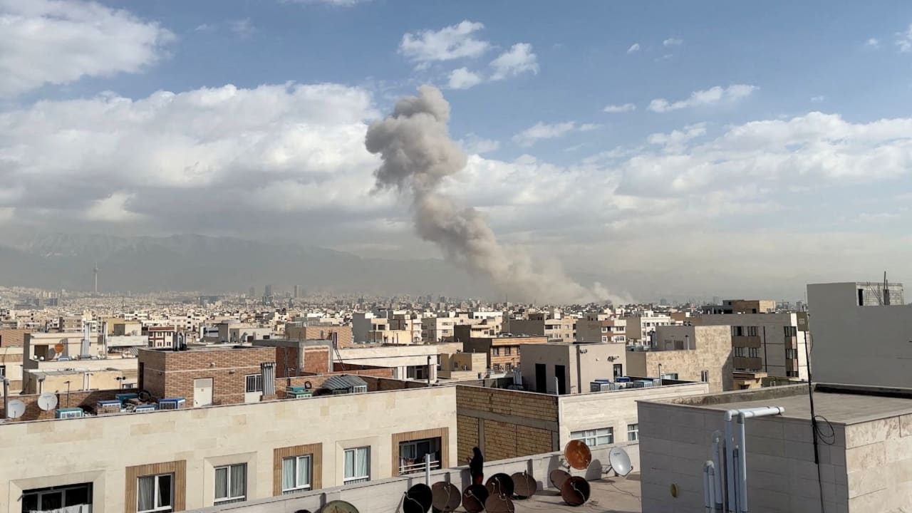 Smoke rises following an explosion, after Israel's Defence Minister Israel Katz said Israel had launched a pre-emptive attack against Iran, in Tehran, Iran February 28, 2026 in this screen grab taken from video.