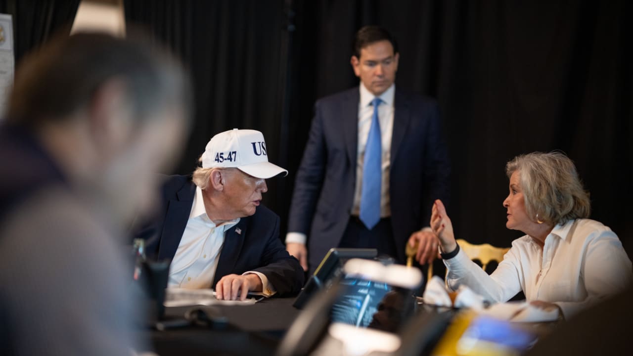 President Donald J. Trump monitors US military operations in Iran: Operation Epic Fury, February 28, 2026 (photo credit: SCREENSHOT/X)
