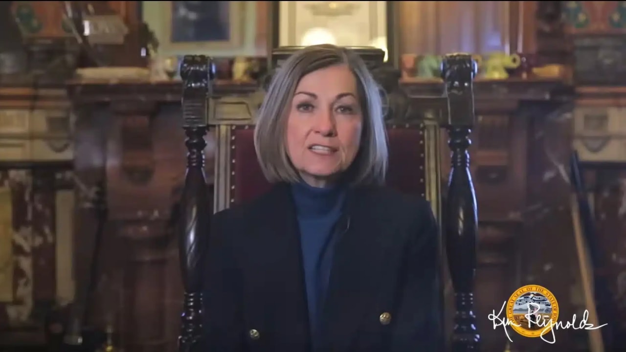 Iowa Governor Kim Reynolds announcing the launch of the Jewish American Heritage Month (JAHM) Student Scholarship Contest, organized by CAM
