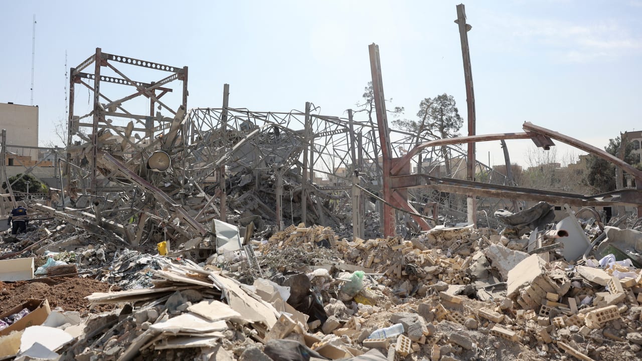 Debris lies scattered in the aftermath of a strike on a police station, in Tehran, Iran, March 4, 2026