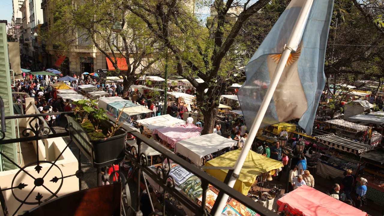 General view at Plaza Dorrego in San Telmo on Sept. 8, 2013 in Buenos Aires, Argentina