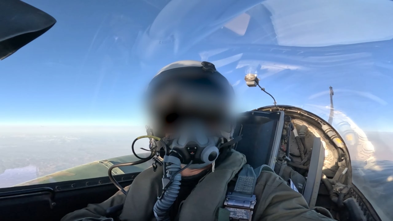 Screengrab from an IDF video showing a pilot as he flies of Iranian territory. March 6, 2026.