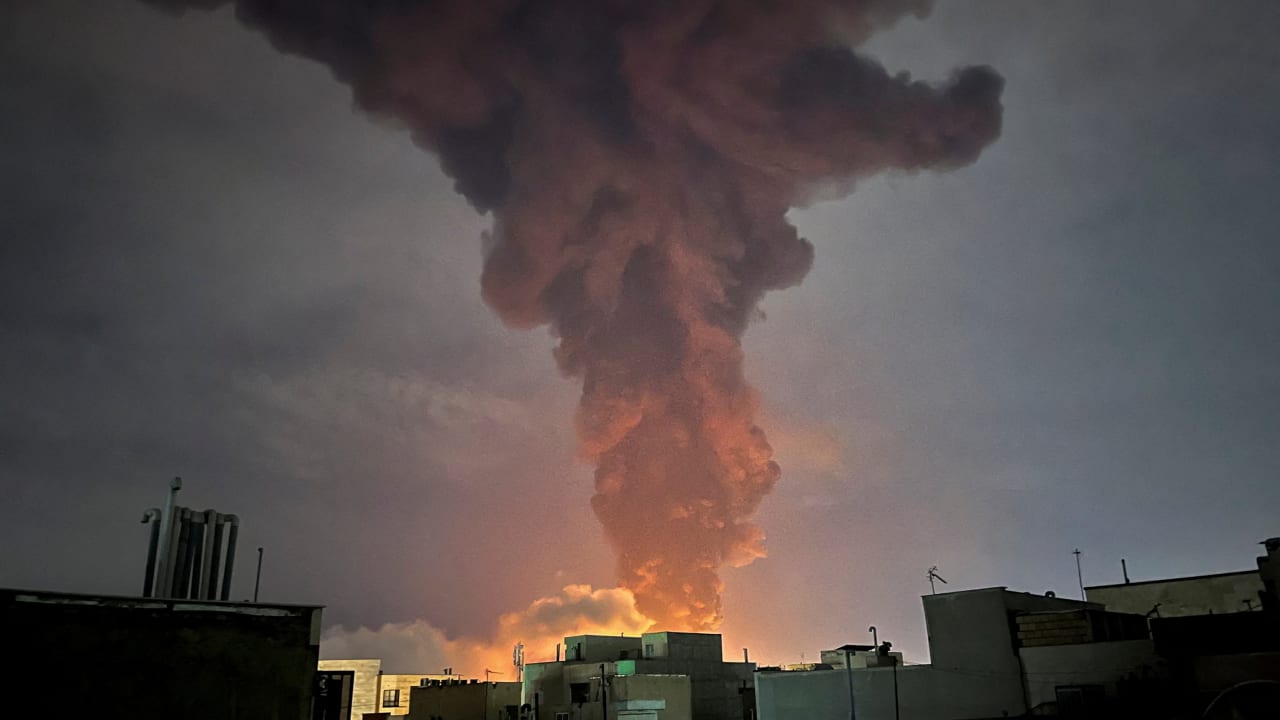 Smoke rises following an explosion, amid the U.S.-Israeli conflict with Iran, in Tehran, Iran, March 7, 2026.
