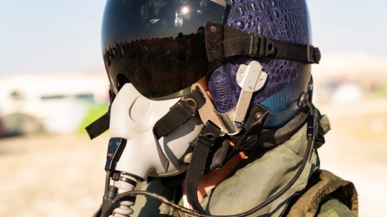 Pilot Helmet. Tiny laser projectors.