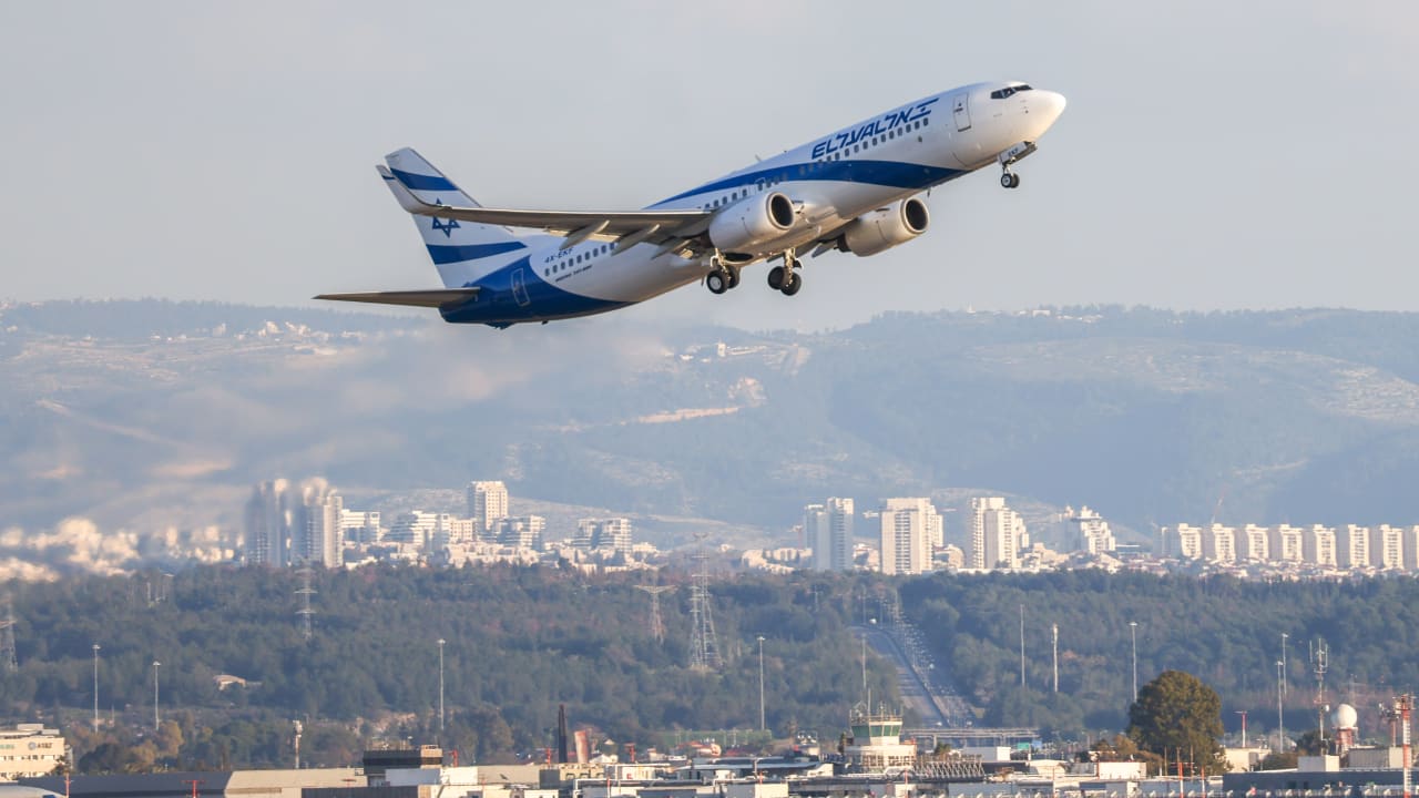 El Al plane takes off at the Ben Gurion International Airport, outside of Tel Aviv, March 5, 2026.
