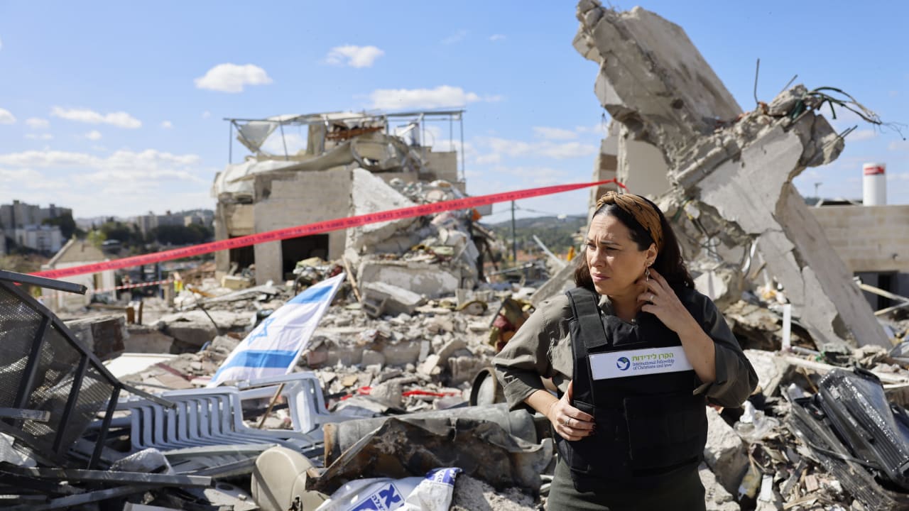 CEO of the International Fellowship of Christians and Jews, Yael Eckstein, in the field. 