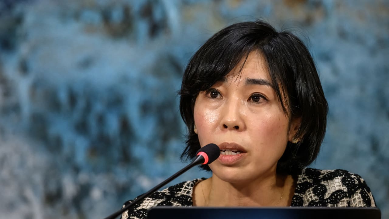 United Nations' Special Rapporteur on the situation of human rights in the Islamic Republic of Iran Mai Sato delivers her report before delegates of the UN Human Rights Council, in Geneva on March 16, 2026. 