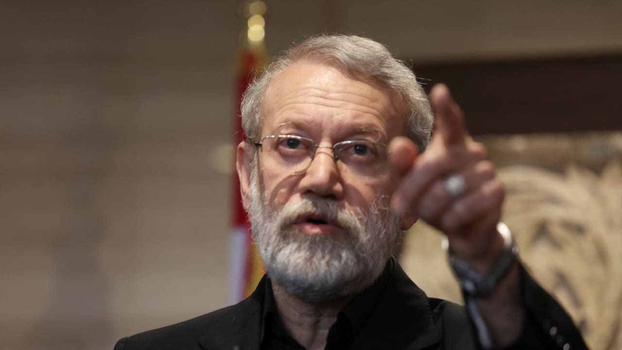 Iran's Supreme National Security Council Secretary Ali Larijani speaks after meeting with Lebanese Parliament Speaker Nabih Berri, in Beirut, Lebanon August 13, 2025.