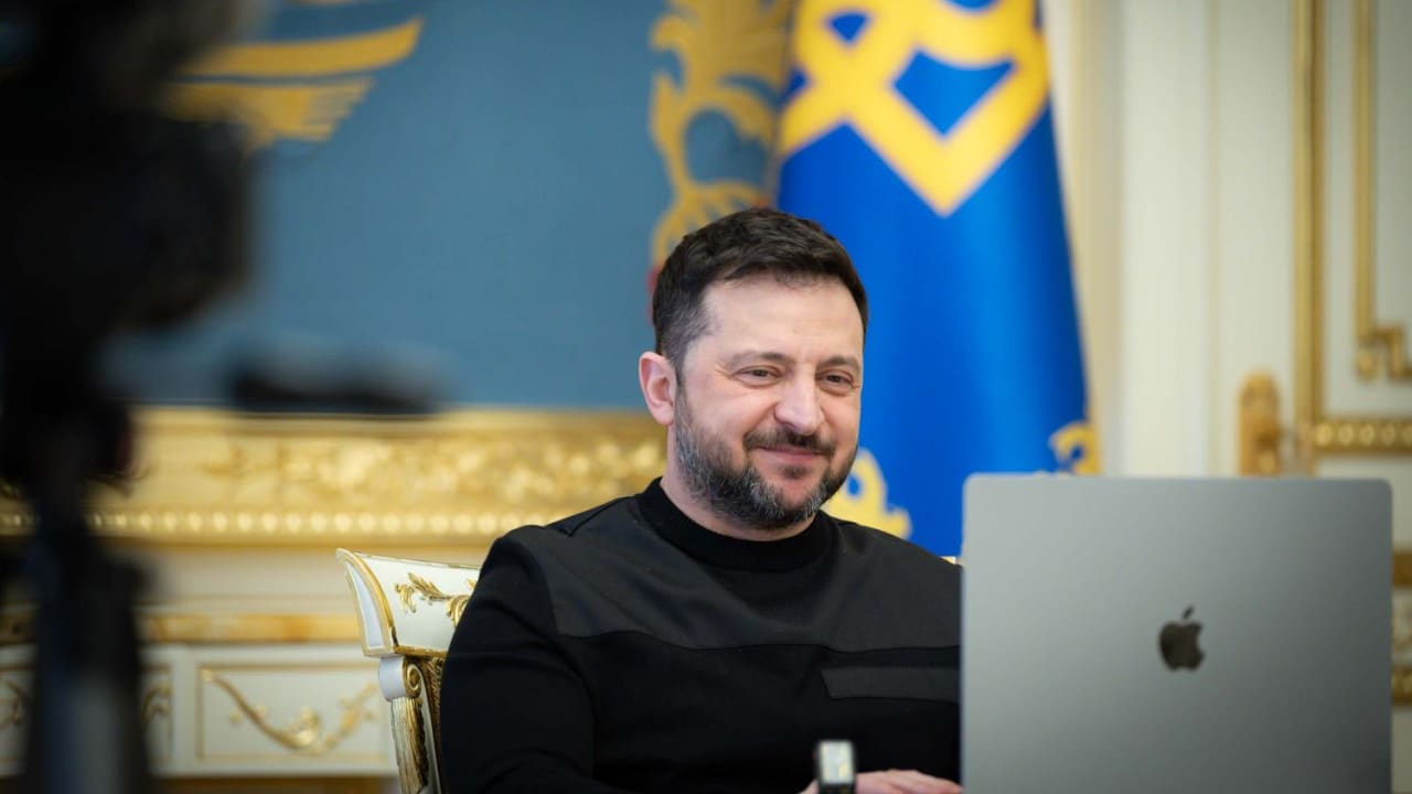 Ukranian President Zelensky meets with The Jerusalem Post's Amichai Stein, March 16, 2026.