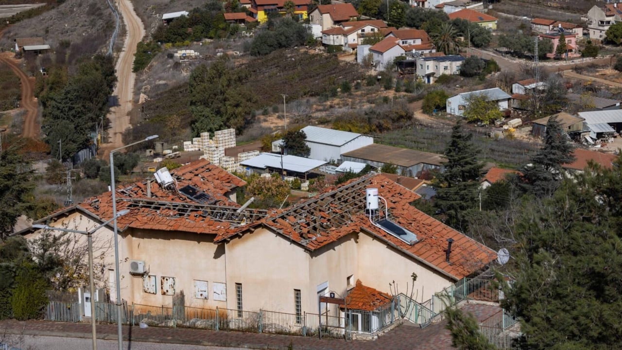 About 40% of structures in Metula, Israel, were damaged during the war that began in October 2023. The city on the Israeli border with Lebanon is seen here Dec. 9, 2024.