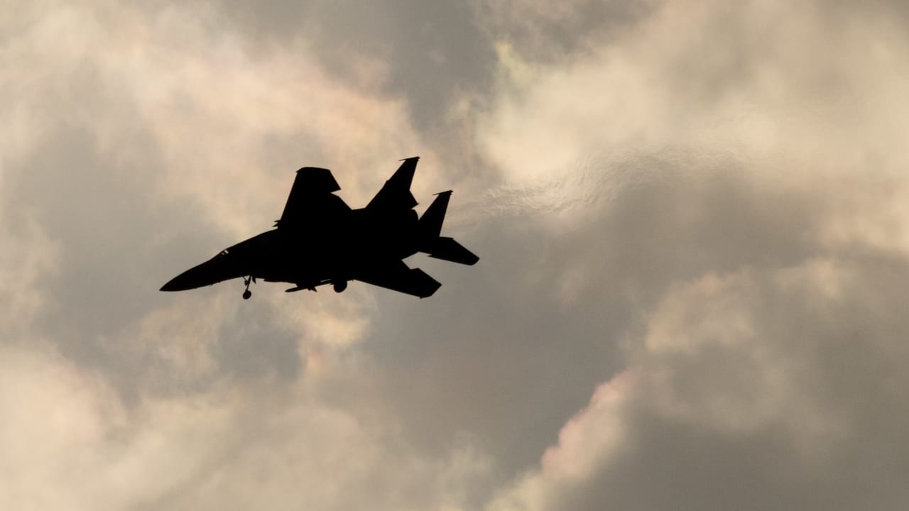Israel Air Force fighter jet seen in central Israel amid the ongoing war between Israel and Iran, March 11, 2026.
