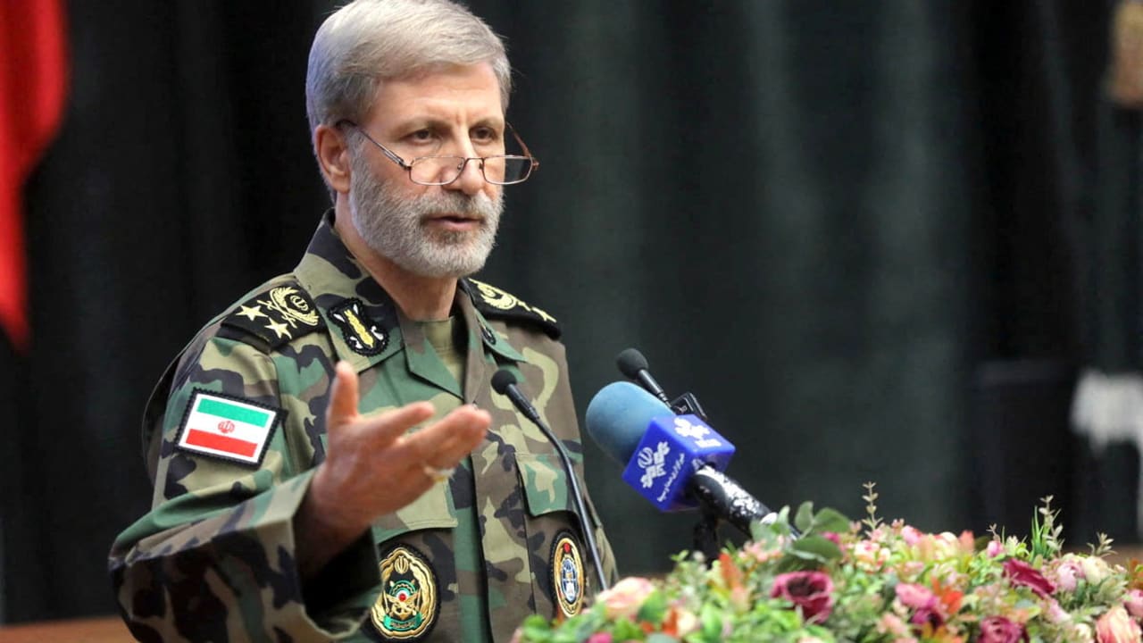 Commander-in-Chief of the Iranian Army, Amir Hatami speaks during a meeting with military academy students, in Tehran, Iran, in this handout image obtained on January 7, 2026.