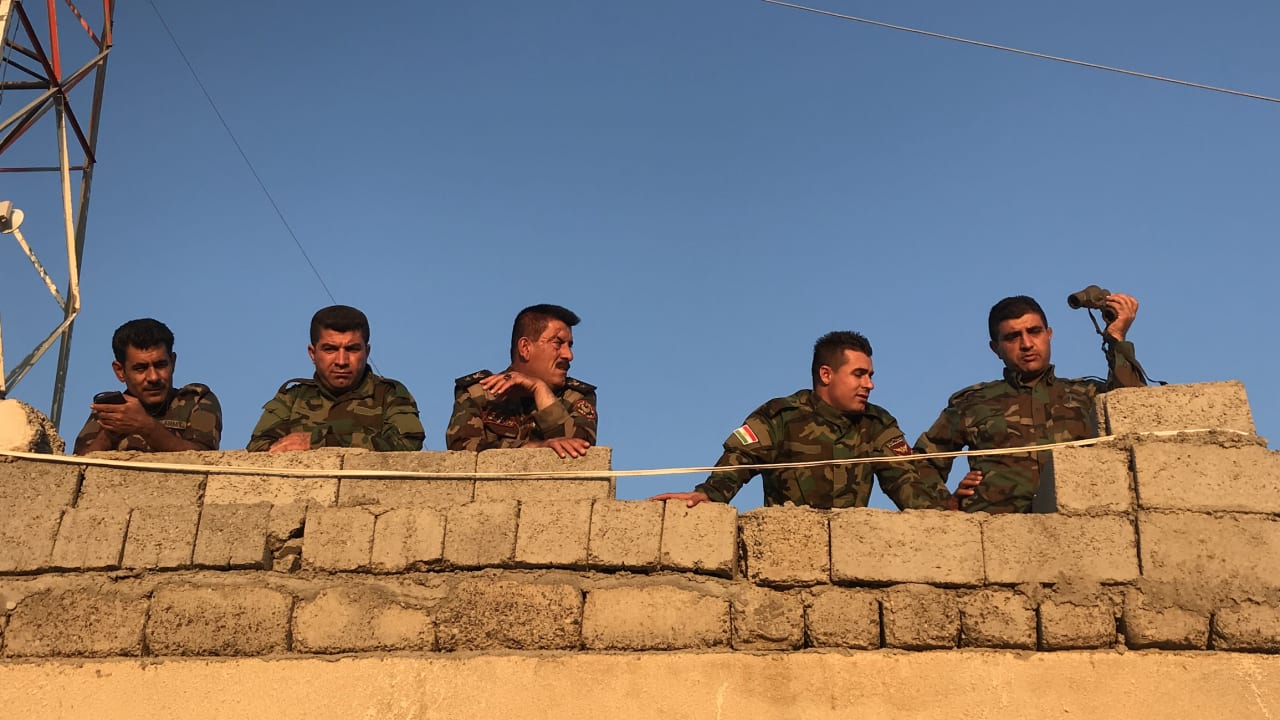 Kurdistan Regional Government Peshmerga at a mountain outpost. September 19, 2019.