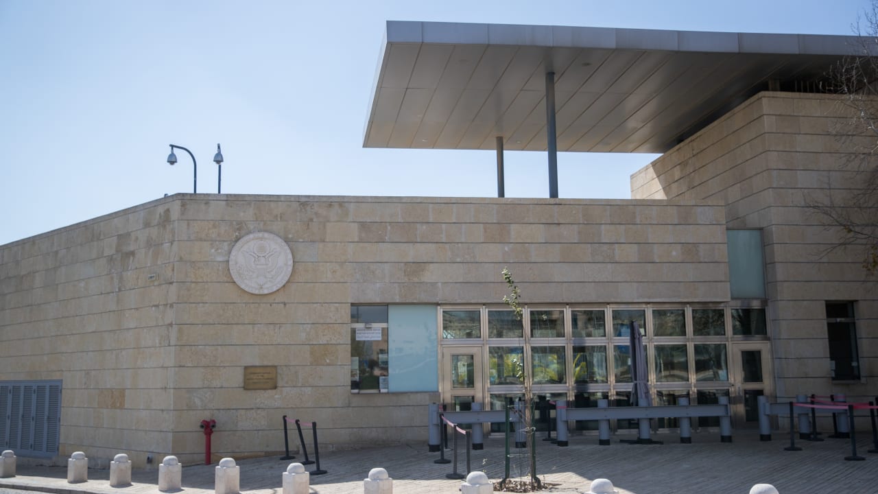 View of the US Consulate in Jerusalem's Arnona neighborhood, Israel, February 24, 2018.