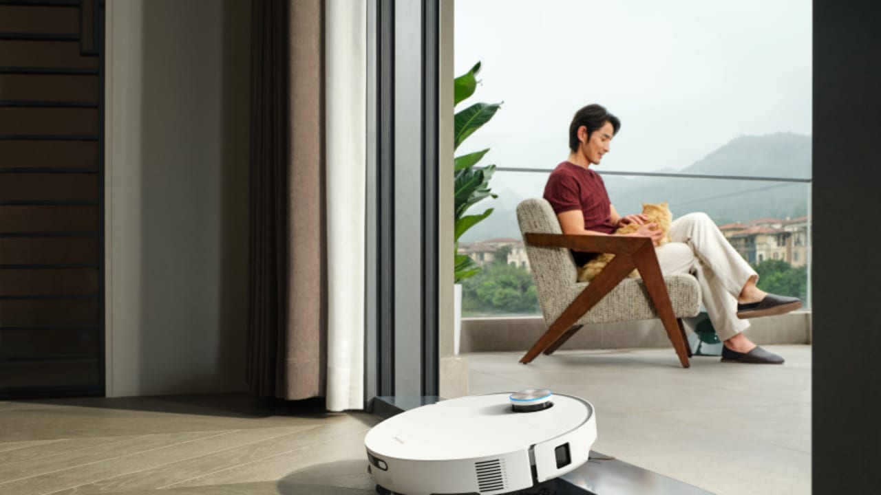 Robotic vacuum-mop.