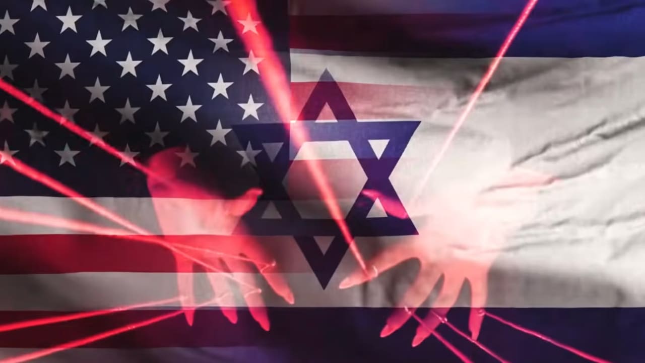 A still from AZAPAC's launch video, during which its founder, Michael Rectenwald, called pro-Israel politicians "puppets" whose "strings are pulled by donors loyal to the modern nation state of Israel."