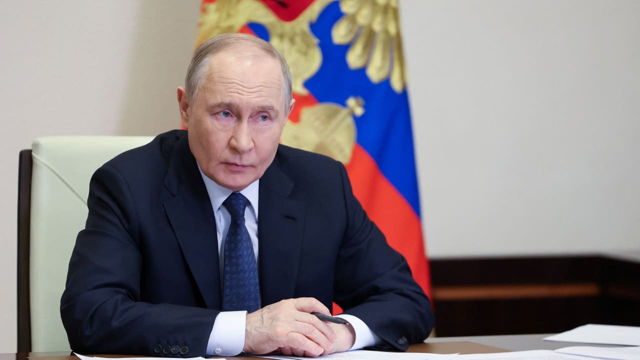 Russian President Vladimir Putin pictured April 7, 2026.